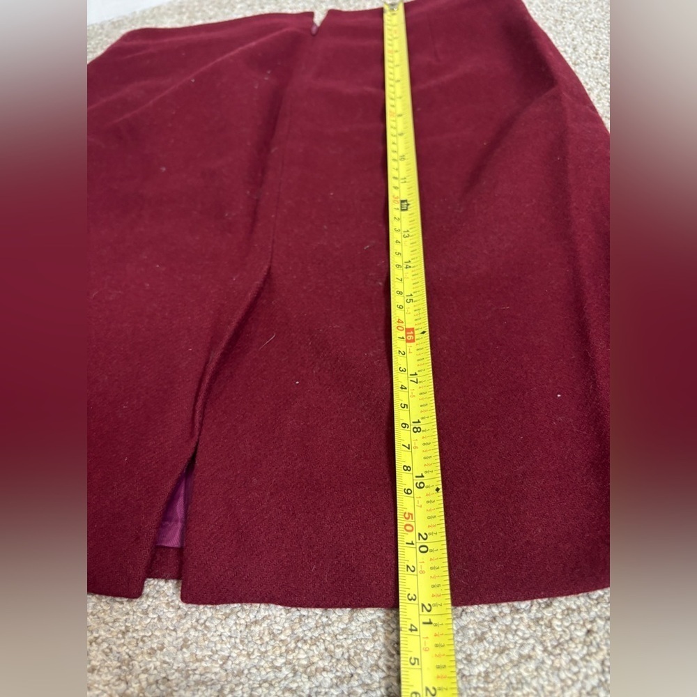 Ann Taylor LOFT Burgundy Maroon Skirt Size 2 Lined Zippers Front - Picture 11 of 13